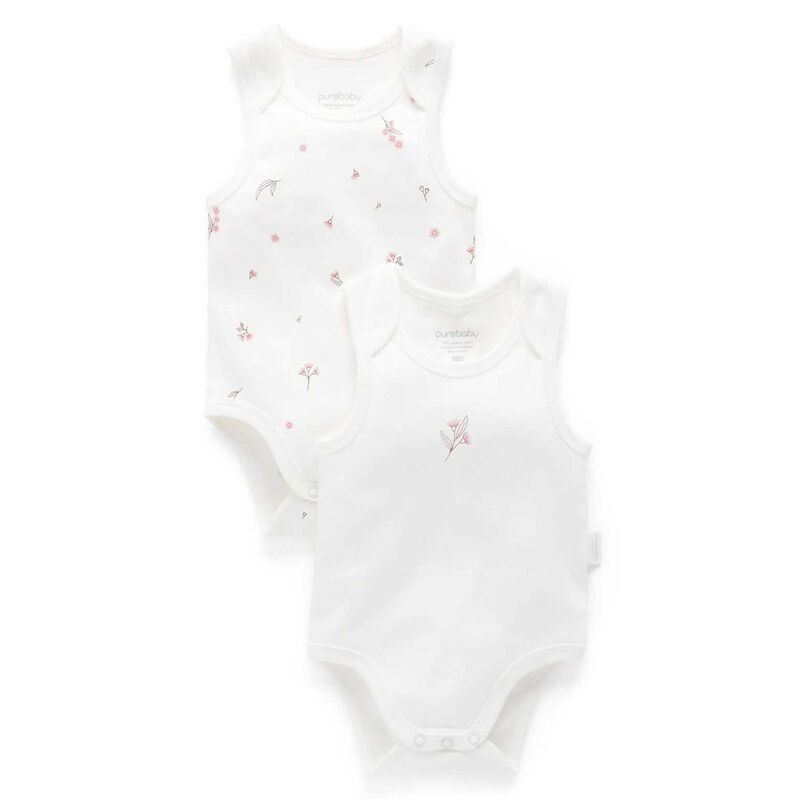 Purebaby 2 Pack singlet Bodysuit image number 0